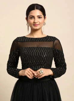 Black Embroidered Blouse Festive Wear 12 Black Embroidered Blouse Festive Wear -Sari Grace Shop black embroidered blouse BLBS02305178 u