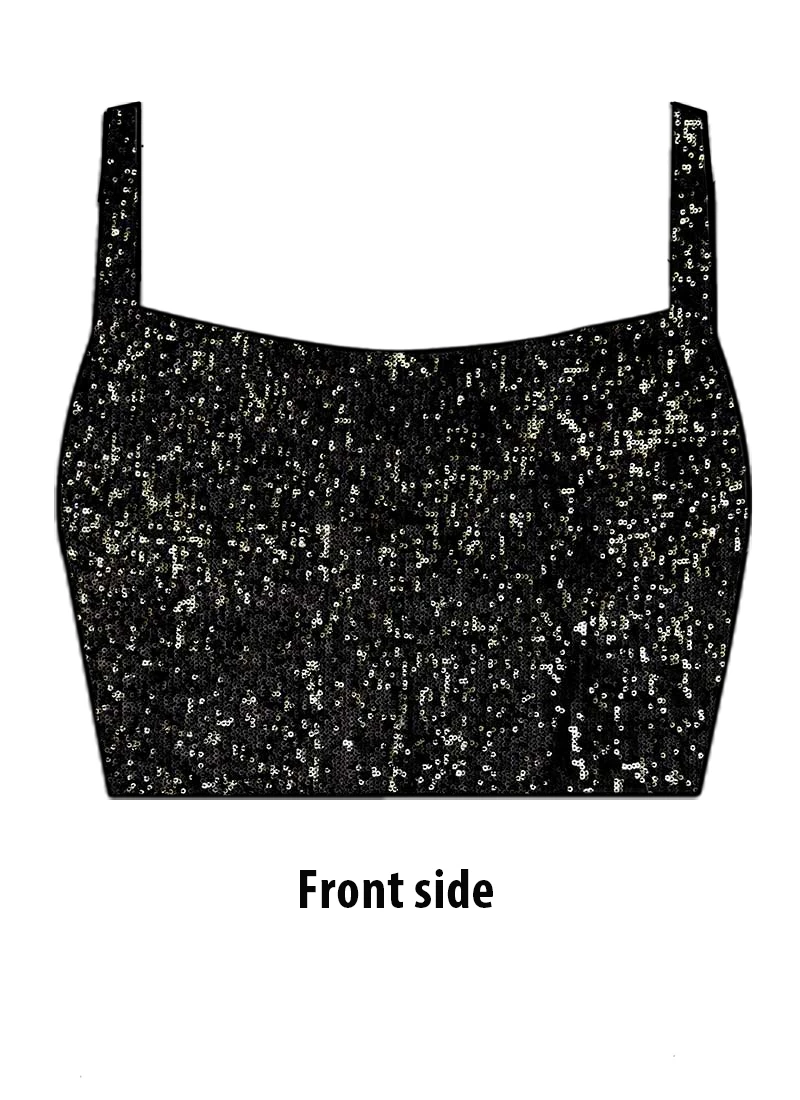 Black Embroidered Georgette Blouse Party Wear 5 Black Embroidered Georgette Blouse Party Wear - Image 3