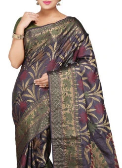 Black Pure Silk Saree Party Wear 9 Black Pure Silk Saree Party Wear -Sari Grace Shop black pure silk saree saknassas25 b