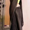 Black Satin Blend Sari Party Wear 1 Black Satin Blend Sari Party Wear -Sari Grace Shop black satin blend sari sauhoa029 l