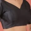 Black Silk Solid Stitched Readymade Blouse Party Wear 2 Black Silk Solid Stitched Readymade Blouse Party Wear -Sari Grace Shop black silk solid stitched readymade blouse blspfb229b l