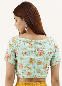 Blue Art Silk Embroidered Blouse Festive Wear 9 Blue Art Silk Embroidered Blouse Festive Wear -Sari Grace Shop blue art silk embroidered blouse BLBS02305186 b