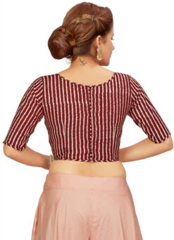 Brown Blended Cotton Blouse After Six Wear 9 Brown Blended Cotton Blouse After Six Wear -Sari Grace Shop brown blended cotton blouse blmff1831br b