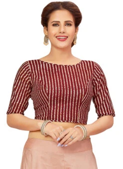 Brown Blended Cotton Blouse After Six Wear 8 Brown Blended Cotton Blouse After Six Wear -Sari Grace Shop brown blended cotton blouse blmff1831br u