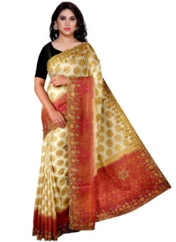 Cream Kanjeevaram Silk Hand Embroidered Saree Festive Wear 8 Cream Kanjeevaram Silk Hand Embroidered Saree Festive Wear -Sari Grace Shop cream kanjeevaram silk hand embroidered saree sadsf4710 u