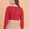 Dark Pink Georgette Sequins Embroidered Blouse Festive Wear 2 Dark Pink Georgette Sequins Embroidered Blouse Festive Wear -Sari Grace Shop dark pink georgette sequins embroidered blouse BLBS02309111 l