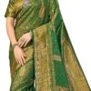 Forest Green Benarasi Silk Brocade Saree Festive Wear -Sari Grace Shop forest green benarasi silk brocade saree sasaz15054 l