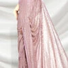 Georgette Pink Color Embroidery Sequins Saree Party Wear -Sari Grace Shop georgette pink color embroidery sequins saree sasacw3880 l