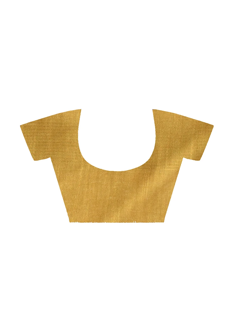 Gold Blended Cotton Sari After Six Wear 3 Gold Blended Cotton Sari After Six Wear