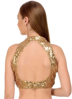 Gold Net Sequins Blouse Festive Wear -Sari Grace Shop gold net sequins blouse bldiw7 b