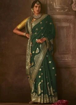 Green Art Silk Zari Saree Festive Wear -Sari Grace Shop green art silk zari saree saska3753236 u