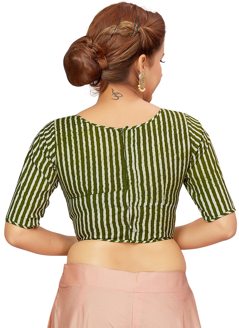 Green Blended Cotton Blouse After Six Wear 6 Green Blended Cotton Blouse After Six Wear - Image 4