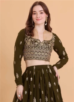 Green Georgette Embroidered Blouse Festive Wear 8 Green Georgette Embroidered Blouse Festive Wear -Sari Grace Shop green georgette embroidered blouse BLBS02309133 u