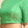 Green Jacquard Boat Neck Blouse Festive Wear 1 Green Jacquard Boat Neck Blouse Festive Wear -Sari Grace Shop green jacquard boat neck blouse BLBS02306314 l