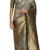 Grey Banarasi Silk Zari Work Saree Festive Wear 2 Grey Banarasi Silk Zari Work Saree Festive Wear -Sari Grace Shop grey banarasi silk zari work saree sasstsktcmp1l8041k l