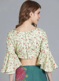 Mint Green Embroidered Art Silk Blouse Festive Wear 9 Mint Green Embroidered Art Silk Blouse Festive Wear -Sari Grace Shop mint green embroidered art silk blouse BLBS02209610 b