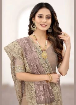 Mouse Grey Net Embroidered And Stones Designer Saree Festive Wear 9 Mouse Grey Net Embroidered And Stones Designer Saree Festive Wear -Sari Grace Shop mouse grey net embroidered and stones designer saree sasnftp5685 b