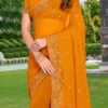 Mustard Georgette Embroidery Saree Party Wear 1 Mustard Georgette Embroidery Saree Party Wear -Sari Grace Shop mustard georgette embroidery saree sasnfe6750 l