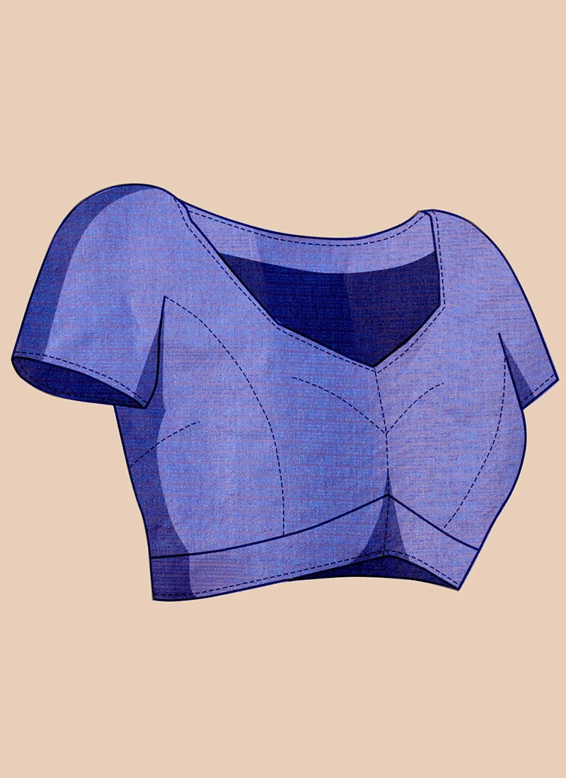 Orange Cotton Kota Saree Festive Wear 6 Orange Cotton Kota Saree Festive Wear - Image 4