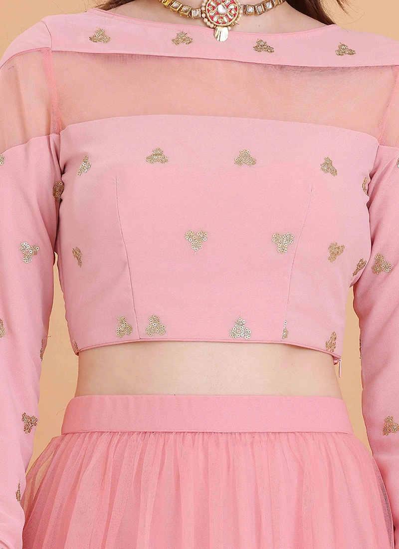 Peach Embroidered Blouse Festive Wear 3 Peach Embroidered Blouse Festive Wear