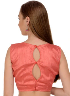 Pink Art Dupion Silk Plain Blouse Festive Wear -Sari Grace Shop pink art dupion silk plain blouse bldiw17 b