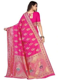 Pink Banarasi Silk Weaving Work Saree Festive Wear -Sari Grace Shop pink banarasi silk weaving work saree sassmtss81049b b