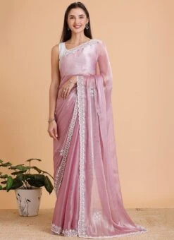 Pink Colour Jimmy Choo Handwork Saree Party Wear -Sari Grace Shop pink colour jimmy choo handwork saree sadkccc17 u