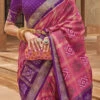 Pink Silk Patola Printed Saree Festive Wear 2 Pink Silk Patola Printed Saree Festive Wear -Sari Grace Shop pink silk patola printed saree samam1550 l