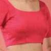 Pink Silk Solid Stitched Readymade Blouse Party Wear 2 Pink Silk Solid Stitched Readymade Blouse Party Wear -Sari Grace Shop pink silk solid stitched readymade blouse blspfb237r l