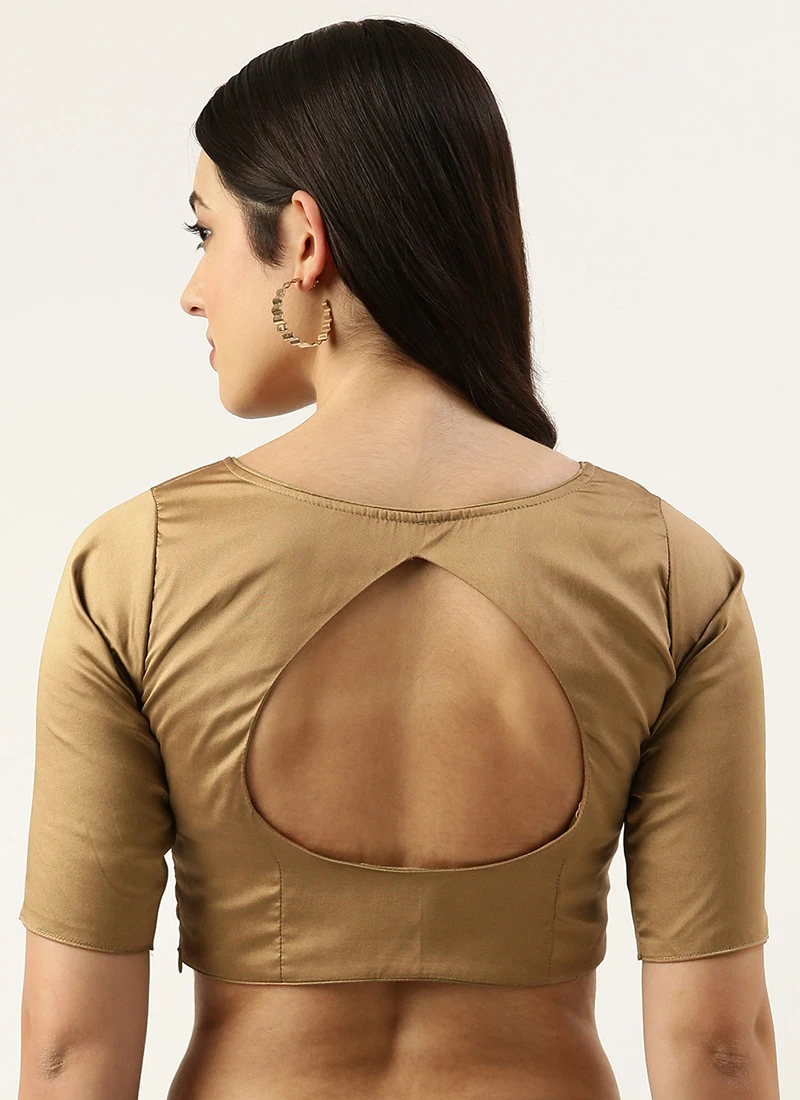Prairie Sand Taffeta Blouse With Keyhole Work Wear 6 Prairie Sand Taffeta Blouse With Keyhole Work Wear - Image 4