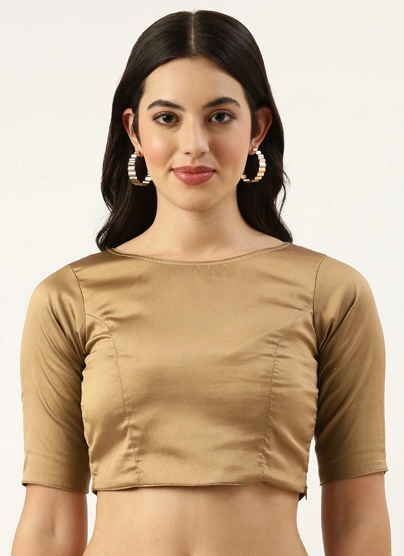 Prairie Sand Taffeta Blouse With Keyhole Work Wear 5 Prairie Sand Taffeta Blouse With Keyhole Work Wear - Image 3
