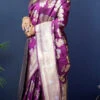 Purple Kanchipuram Silk Weaving Saree Festive Wear 1 Purple Kanchipuram Silk Weaving Saree Festive Wear -Sari Grace Shop purple kanchipuram silk weaving saree sasomrd07 l