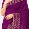 Purple Two Tone Vichitra Silk Embroidered N Stones Saree Party Wear 1 Purple Two Tone Vichitra Silk Embroidered N Stones Saree Party Wear -Sari Grace Shop purple two tone vichitra silk embroidered n stones saree sasnf5376 l
