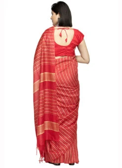 Red Art Silk Cotton Sari After Six Wear -Sari Grace Shop red art silk cotton sari sadmfs013 b