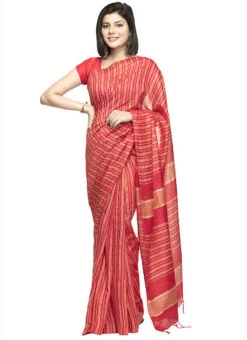 Red Art Silk Cotton Sari After Six Wear -Sari Grace Shop red art silk cotton sari sadmfs013 u