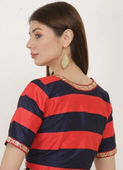 Red N Blue Art Dupion Silk Printed Blouse Festive Wear 9 Red N Blue Art Dupion Silk Printed Blouse Festive Wear -Sari Grace Shop red n blue art dupion silk printed blouse bldiw19 b