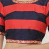 Red N Blue Art Dupion Silk Printed Blouse Festive Wear 2 Red N Blue Art Dupion Silk Printed Blouse Festive Wear -Sari Grace Shop red n blue art dupion silk printed blouse bldiw19 l