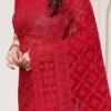 Red Net Embroidered Saree Festive Wear 2 Red Net Embroidered Saree Festive Wear -Sari Grace Shop red net embroidered saree sasun722 l