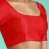 Red Silk Solid Stitched Readymade Blouse Party Wear 1 Red Silk Solid Stitched Readymade Blouse Party Wear -Sari Grace Shop red silk solid stitched readymade blouse blspfb228r l