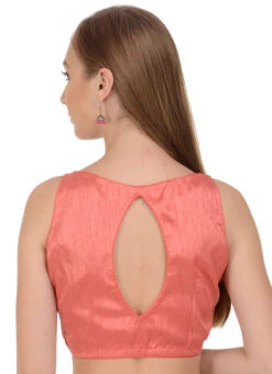 Rouge Pink Art Dupion Silk Plain Blouse Festive Wear -Sari Grace Shop rouge pink art dupion silk plain blouse bldiw3 b