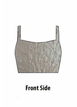 Silver Georgette Sequins Blouse Festive Wear -Sari Grace Shop silver georgette sequins blouse BLBS02302190 u