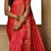 Strawberry Red Color Zari Work Pure Silk Saree Festive Wear 2 Strawberry Red Color Zari Work Pure Silk Saree Festive Wear -Sari Grace Shop strawberry red color zari work pure silk saree savns136c l