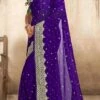 Violet Color Georgette Hand Embroidered Stone Work Saree Party Wear 2 Violet Color Georgette Hand Embroidered Stone Work Saree Party Wear -Sari Grace Shop violet color georgette hand embroidered stone work saree sadsf4978 l