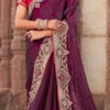Wine Art Silk Embroidered Saree Party Wear 1 Wine Art Silk Embroidered Saree Party Wear -Sari Grace Shop wine art silk embroidered saree sasacy1376 l