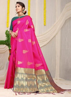 Zari Weaving Work Pink Color Soft Patola Silk Saree Party Wear 8 Zari Weaving Work Pink Color Soft Patola Silk Saree Party Wear -Sari Grace Shop zari weaving work pink color soft patola silk saree sasom110832 u