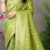 Zari Work Light Green Color Soft Silk Saree Festive Wear -Sari Grace Shop zari work light green color soft silk saree sasom8452 l