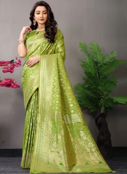 Zari Work Light Green Color Soft Silk Saree Festive Wear 8 Zari Work Light Green Color Soft Silk Saree Festive Wear -Sari Grace Shop zari work light green color soft silk saree sasom8452 u